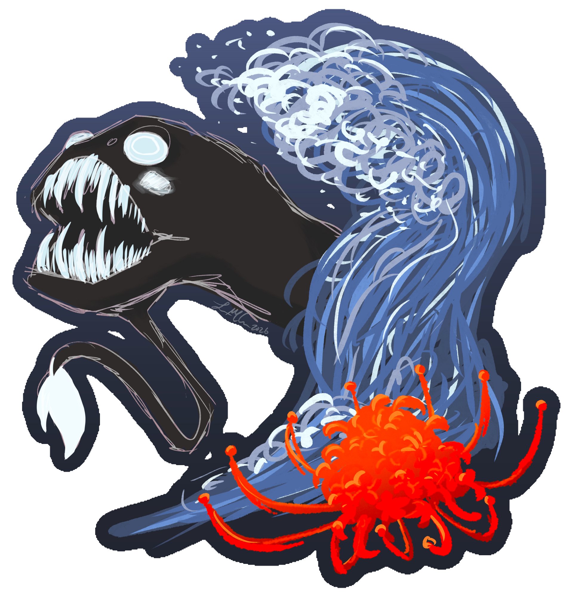 Dragonfish Sukajan Aesthetic Sticker product image (1)