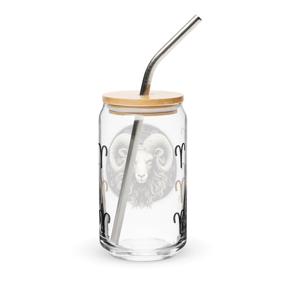 Aries Ram Zodiac Glass Can Sipper product image (3)