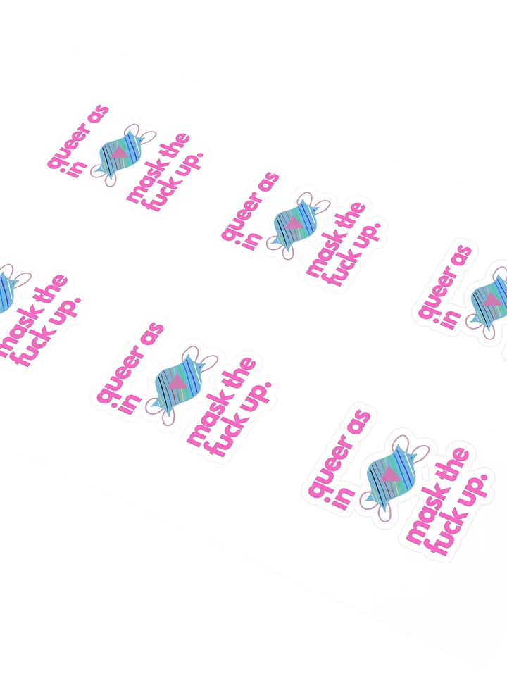 Queer As In Mask TF up sticker pack product image (2)