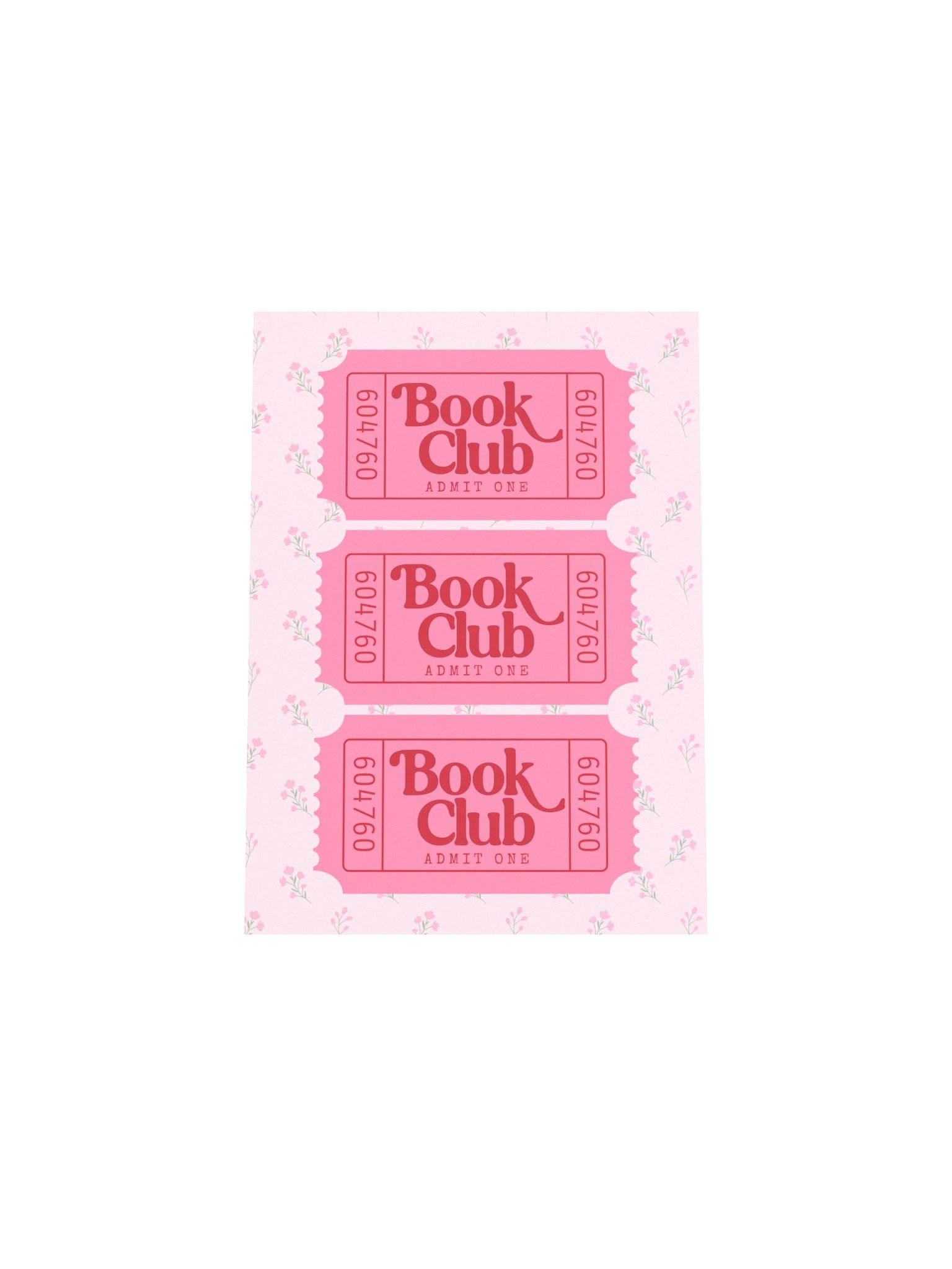 Book Club Ticket Poster | Granny Chic - Pink product image (5)