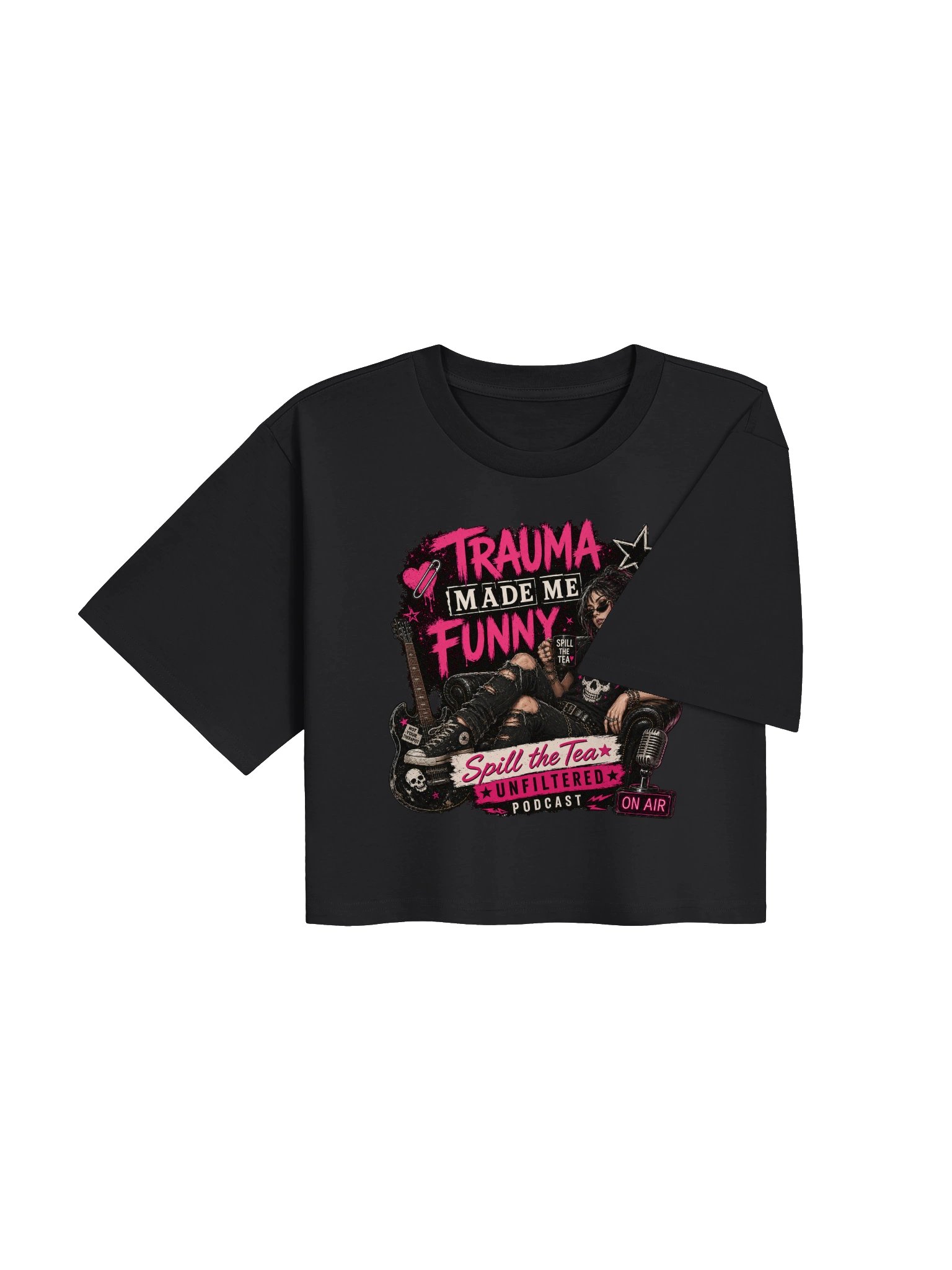 Trauma Made Me Funny Crop Tee product image (14)