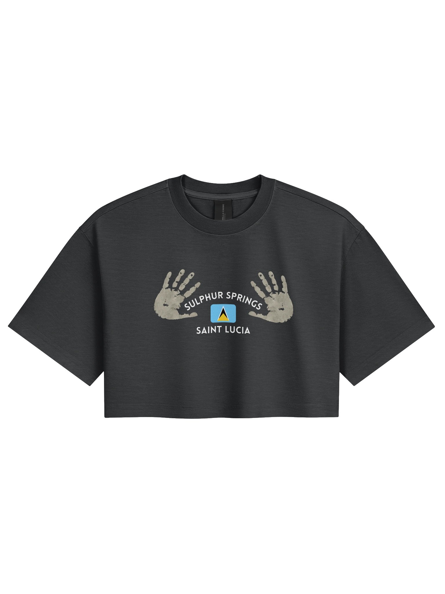 Sulphur Springs Saint Lucia Handprint Crop Tee product image (1)