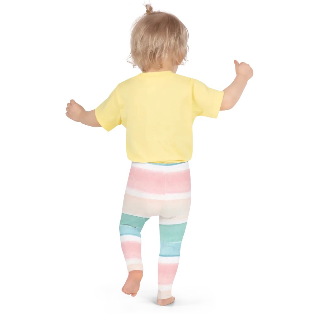 Pastel Striped Printed Kids Leggings product image (4)