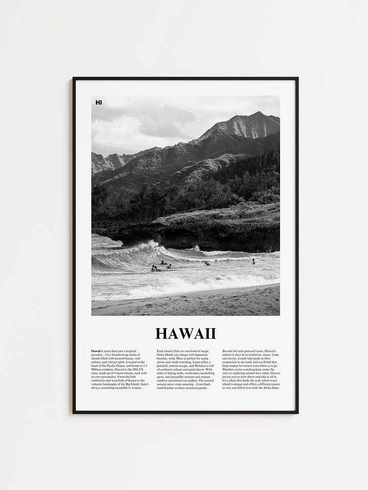 Hawaii 01 Newspaper Poster | Framed product image (1)