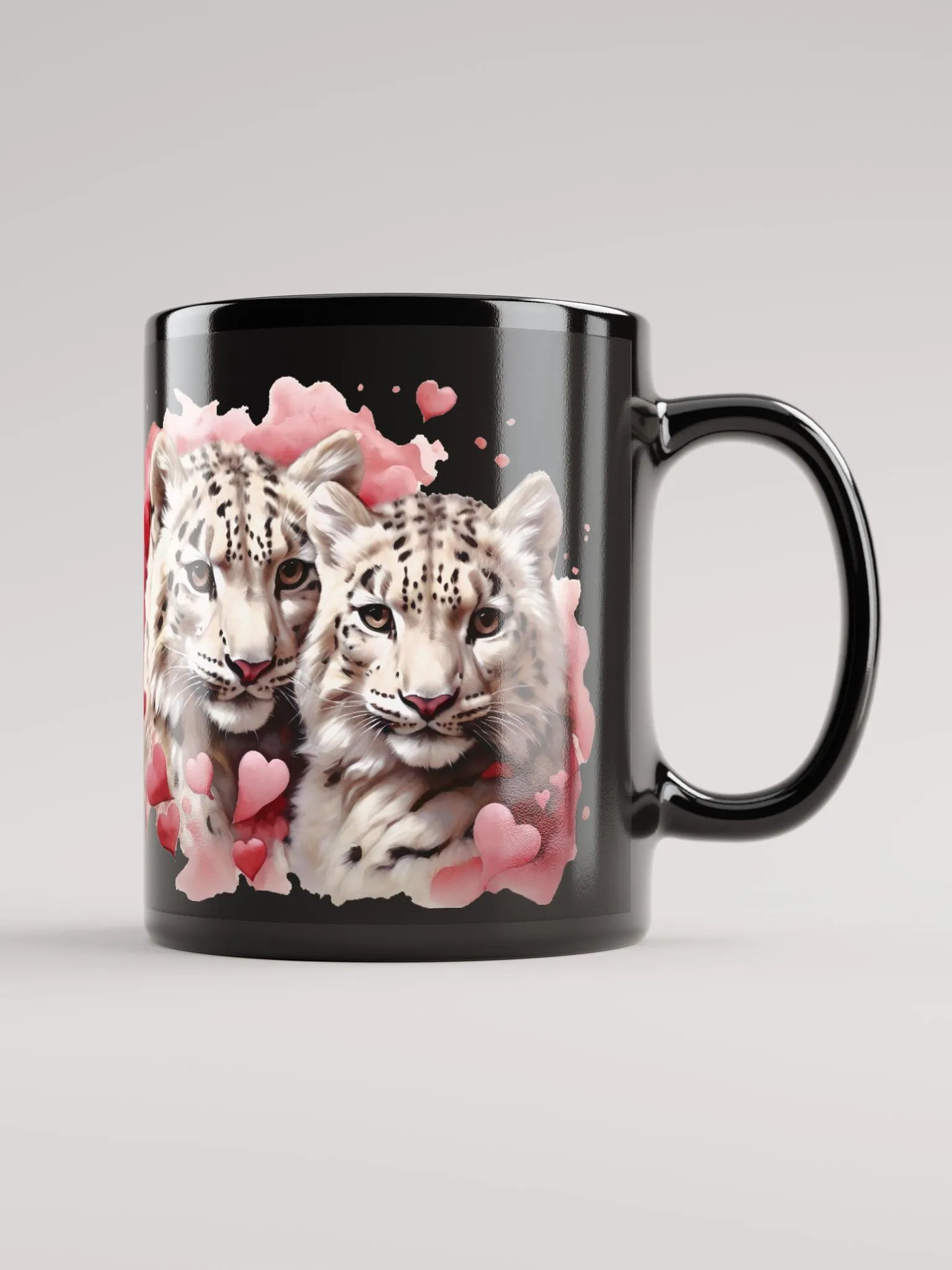 Snuggle Safari Coffee Mugs: Sip in Style with our Adorable Snow Leopards! 🐾💖 product image (2)