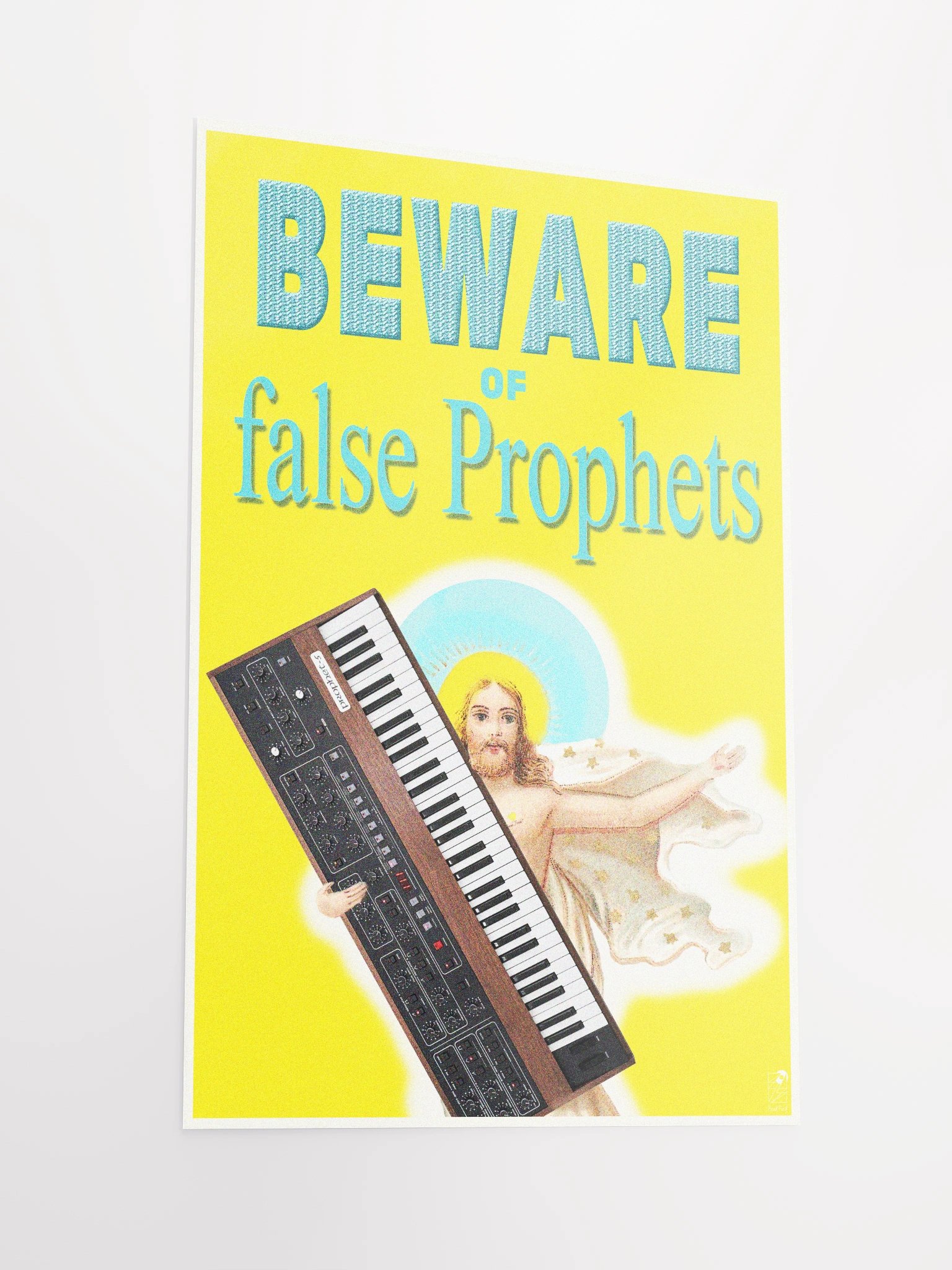 Beware of false PROPHETS! classic synth Tribute, Techno EDM Matte Paper Poster product image (2)
