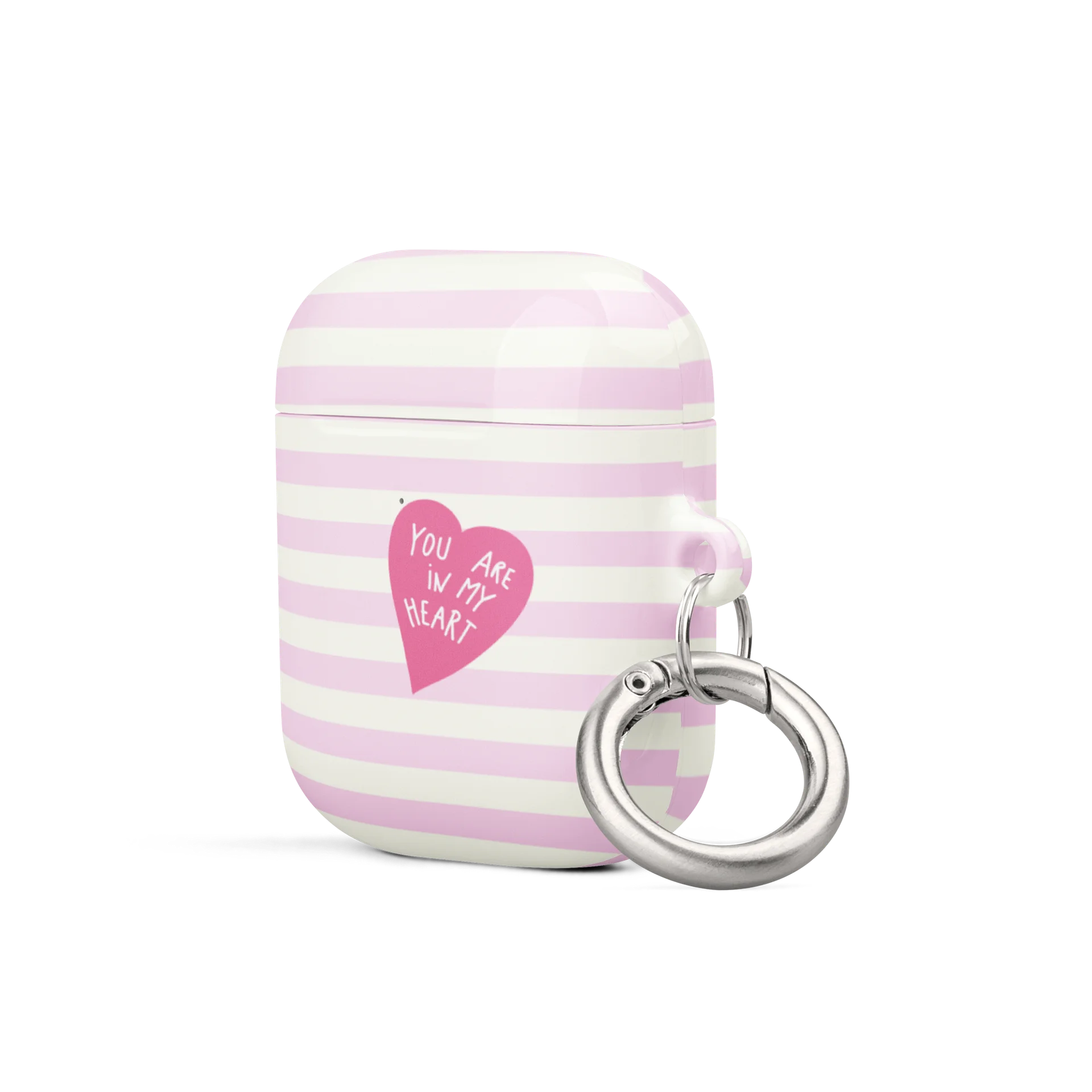 Love Quote Pink Stripes AirPods® Case product image (6)