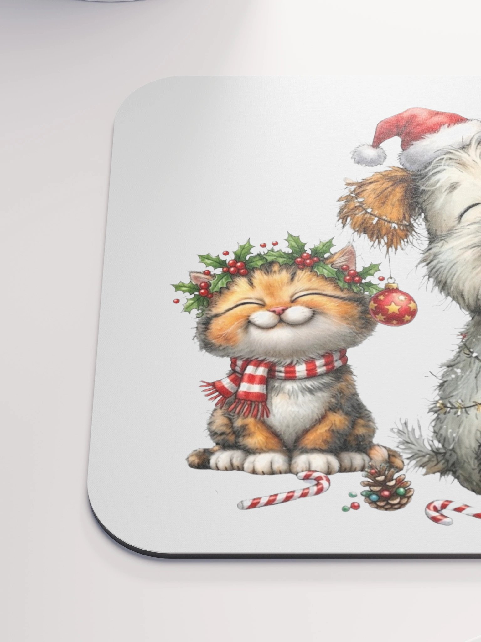 Christmas Dog Cat & Teddy Mouse Pad product image (6)