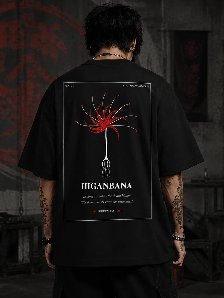 HIGANBANA Death Bloom Oversized T-Shirt | Japanese Streetwear product image (1)