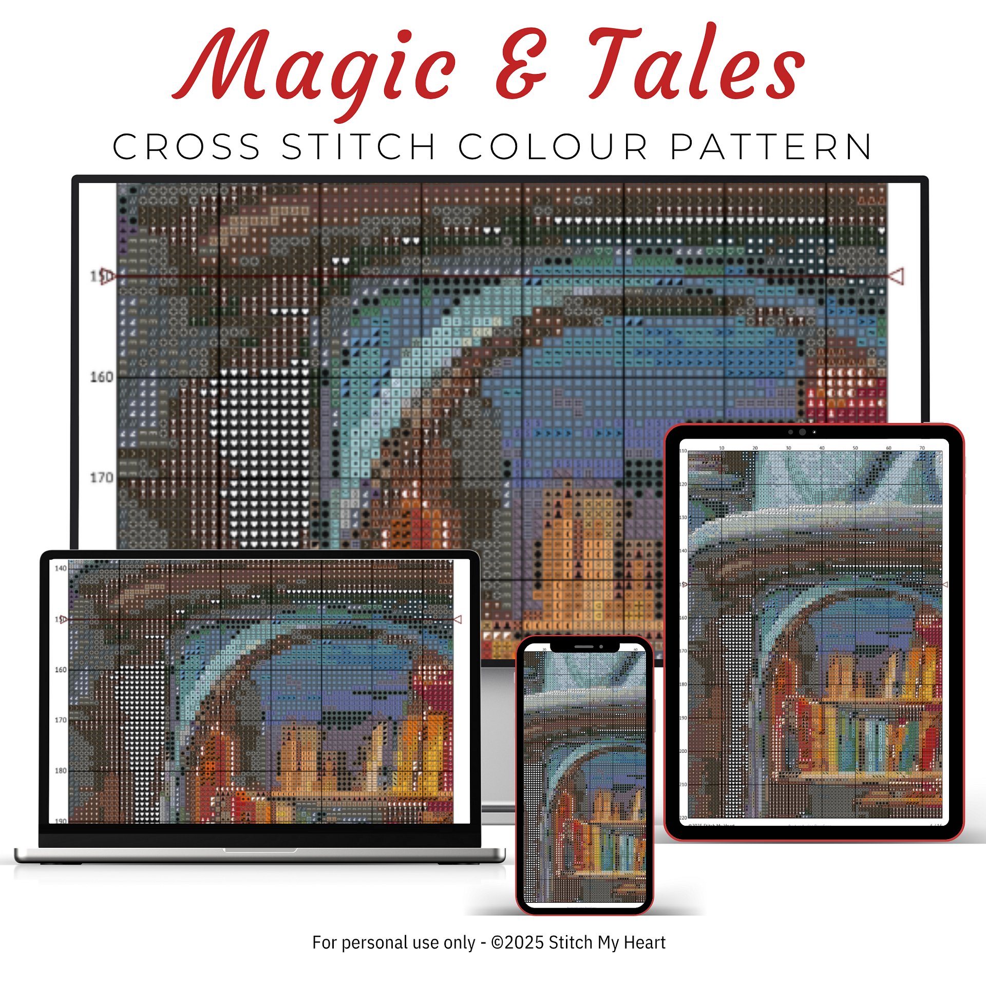 Magic And Tales Book Store Cross Stitch Pattern product image (3)