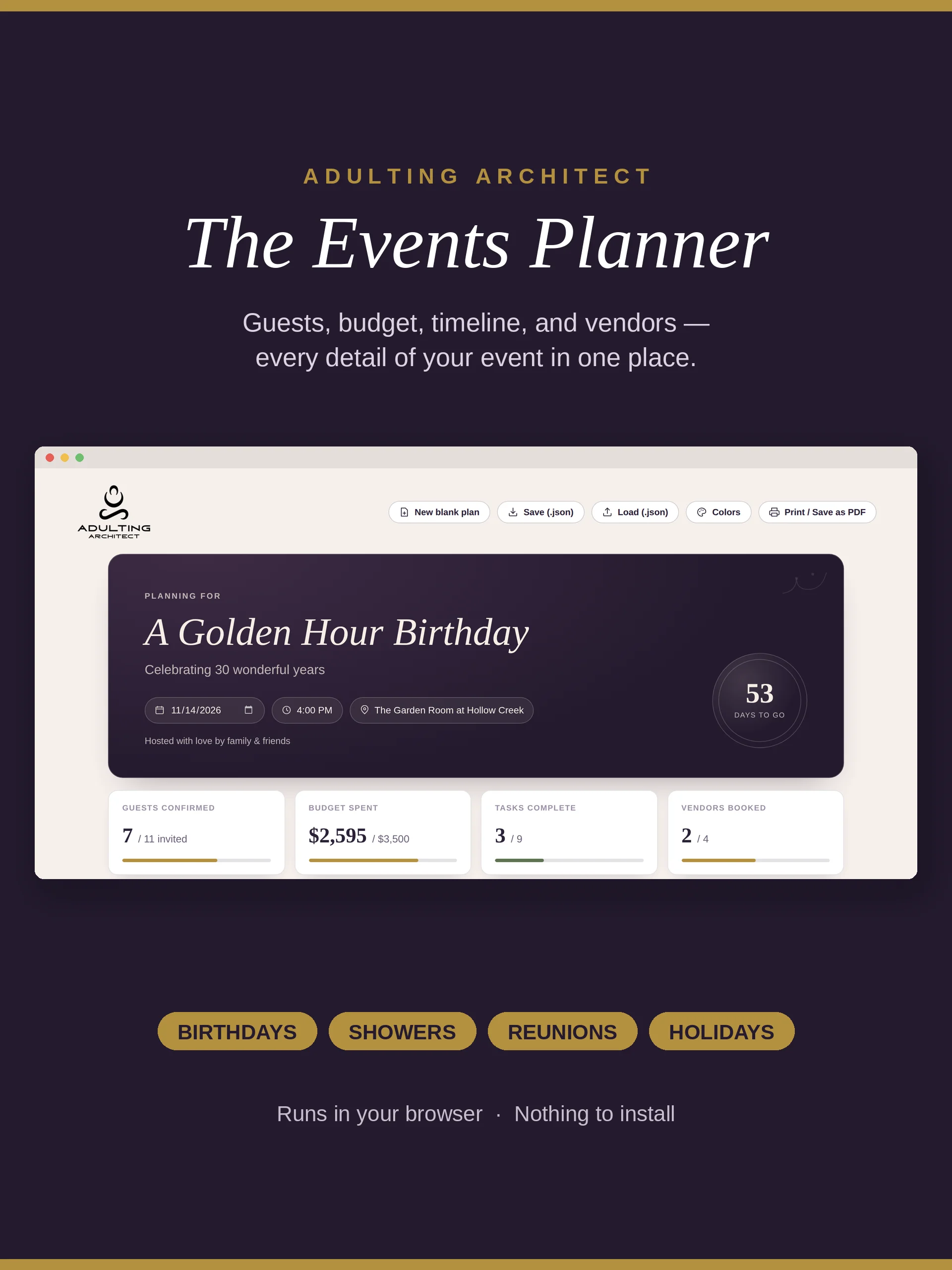 The Events Planner product image (2)