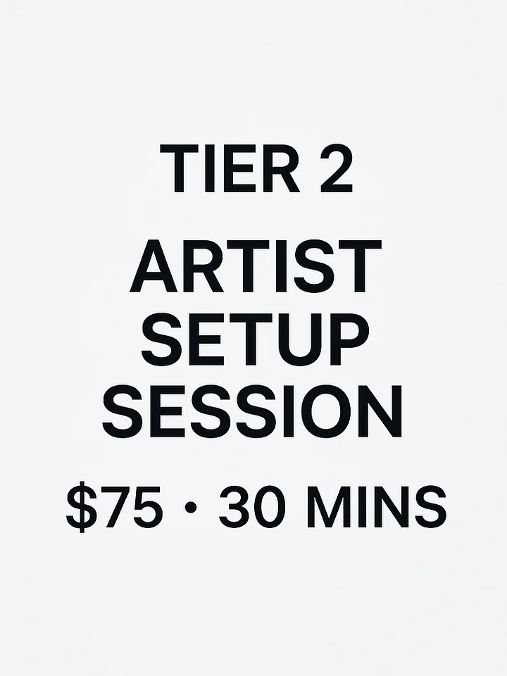 Tier 2: Artist Setup Session: Music Registration Consultation for Artists – Get Paid & Protected | HQ MAR product image (1)