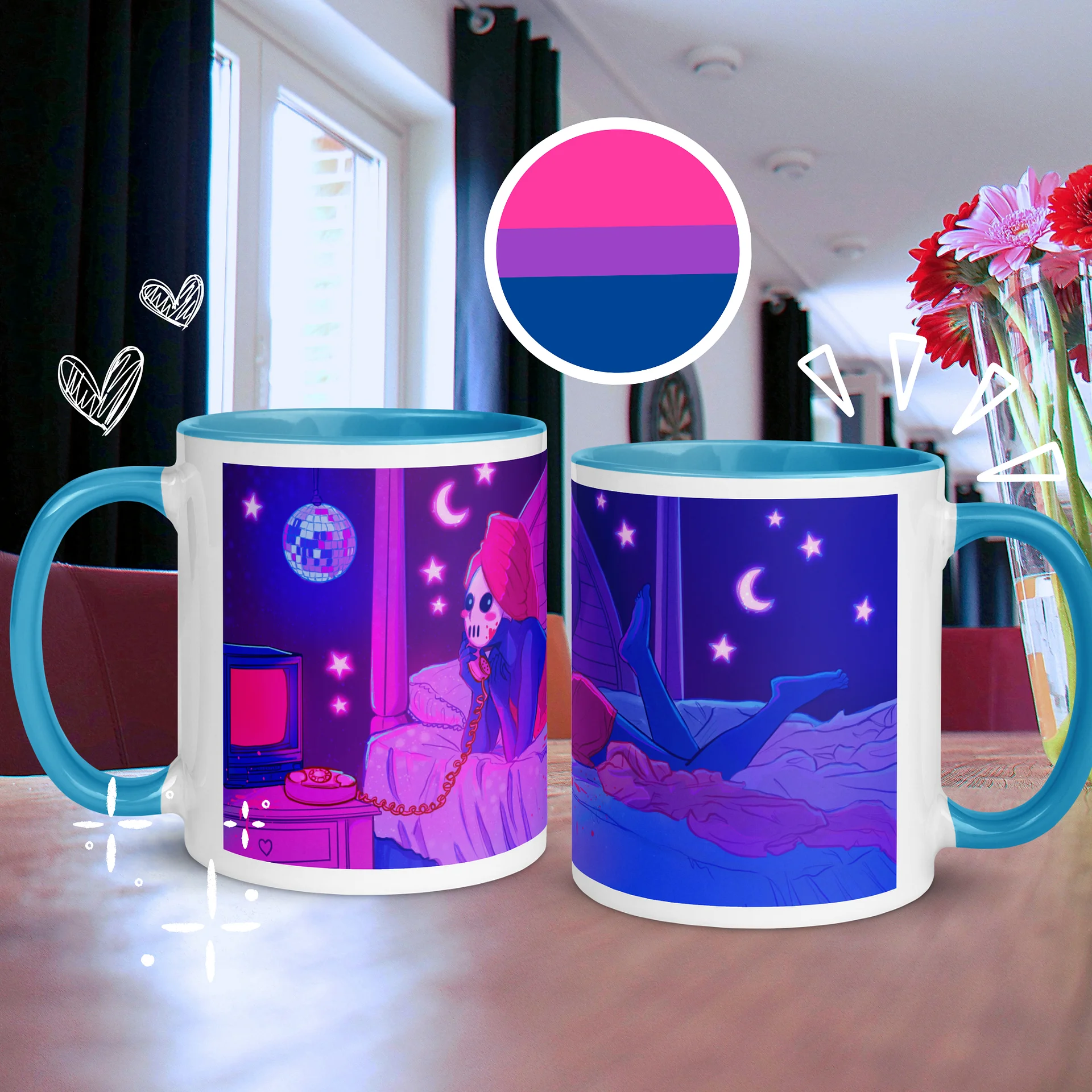 Bisexual Retro Slasher Subtle Pride Mug product image (1)