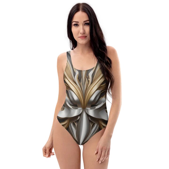 Abstract metallic swimming suit product image (1)