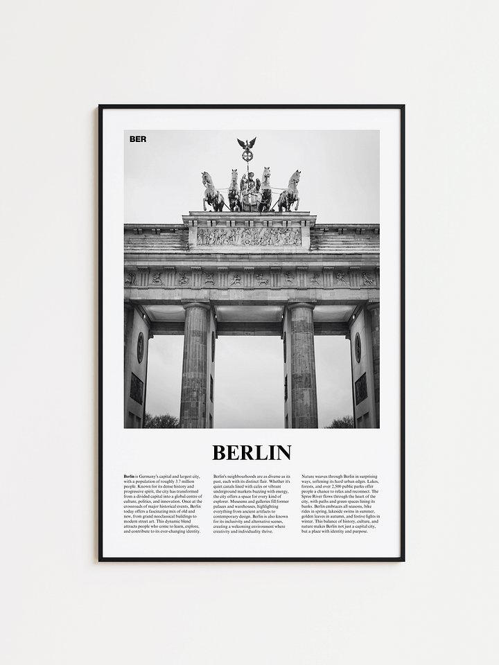 Berlin 04 Newspaper Poster | Framed product image (1)