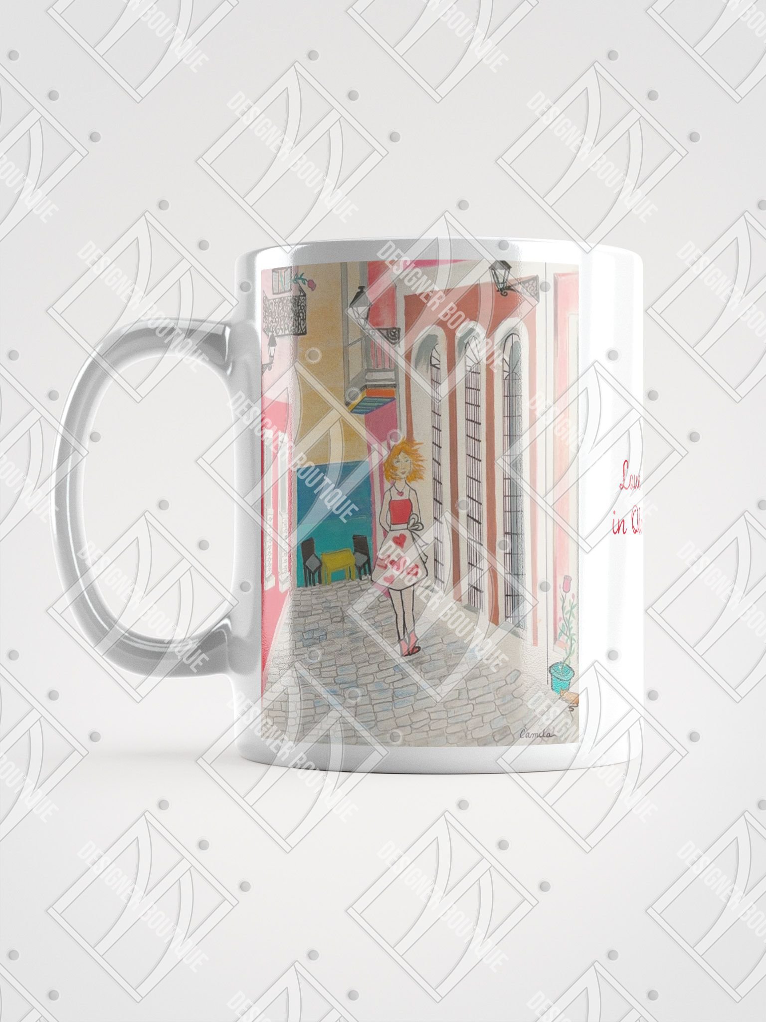 NN Designer Boutique x Camila Arraiza: Mug(Redhead) – Love is Brewing in Old San Juan product image (7)