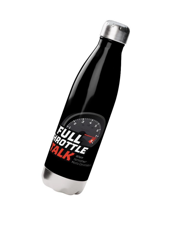 Black Stainless Steel Water Bottle | Full Throttle Talk product image (2)
