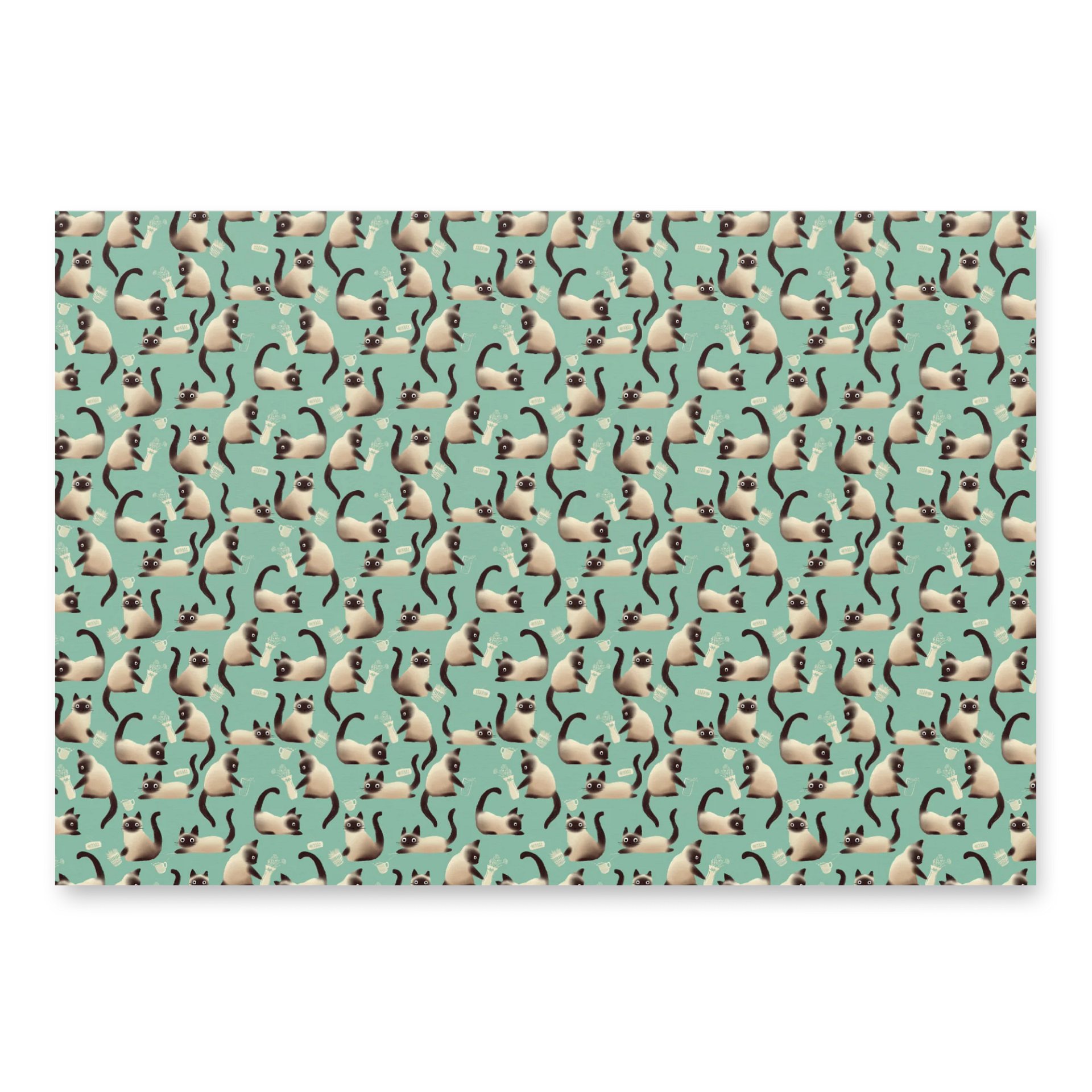 Bad Siamese Cats Knocking Stuff Over Wrapping Paper, 3 Pack product image (4)