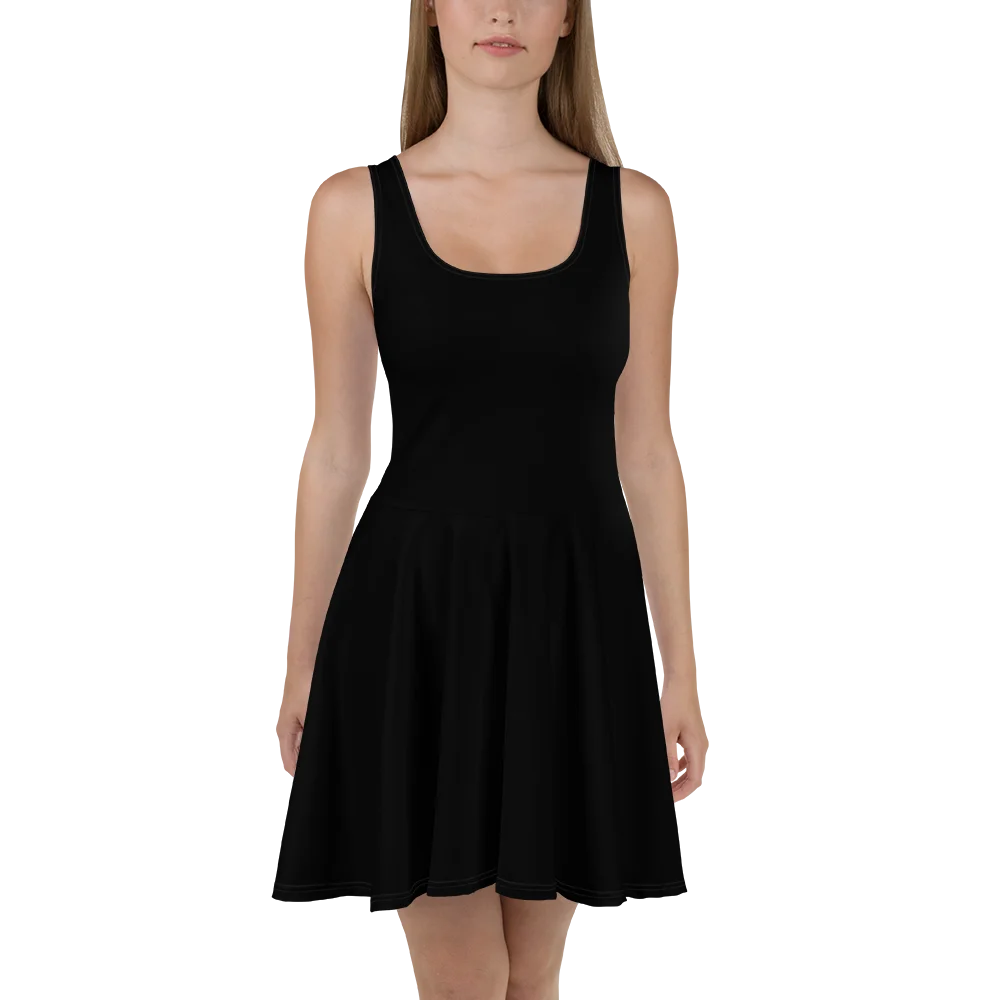 Minimalist Black Skater Dress product image (2)