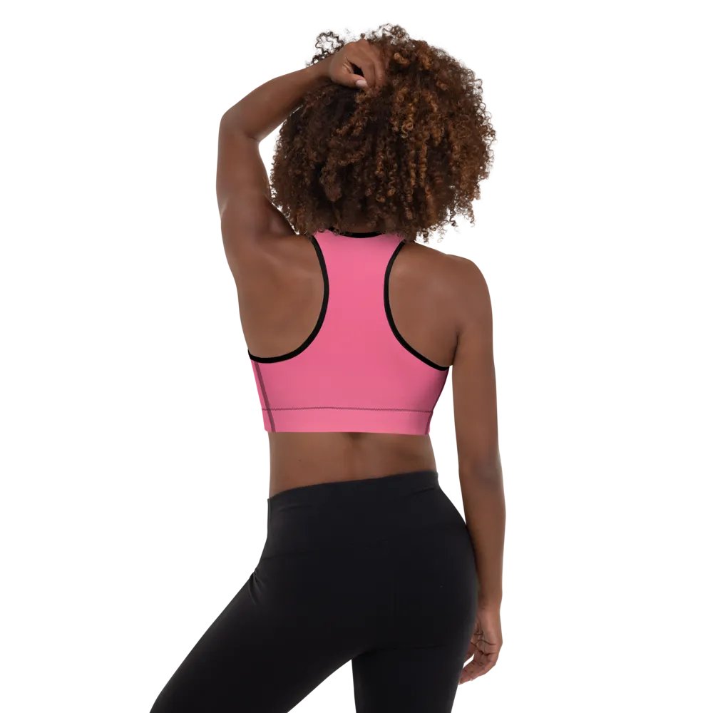 XPRESSACTIVE Pink All-Over Print Padded Sports Bra product image (5)