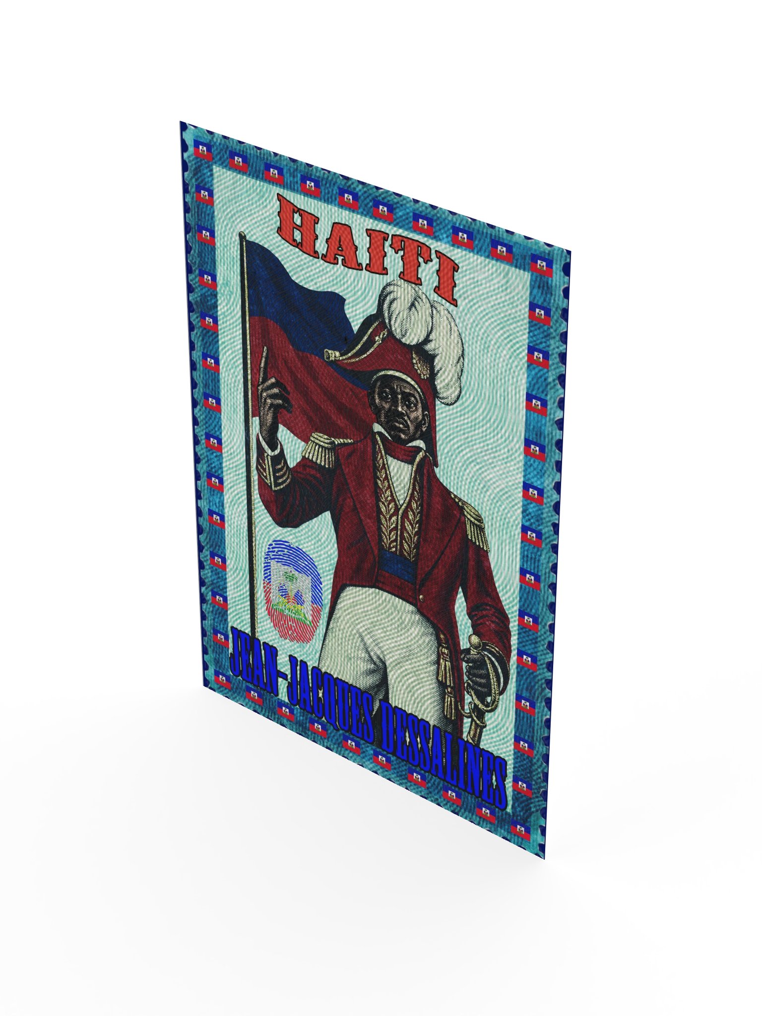 Jean-Jacques Dessalines Poster | Haiti Vintage Stamp Art product image (4)
