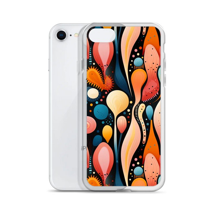 Cosmic Bloom Clear iPhone® 7/8, 11, 12, 13, 14, 15, 16, 17, X/XS, SE, XR, Mini, Pro, Pro Max, Plus Cases. product image (2)