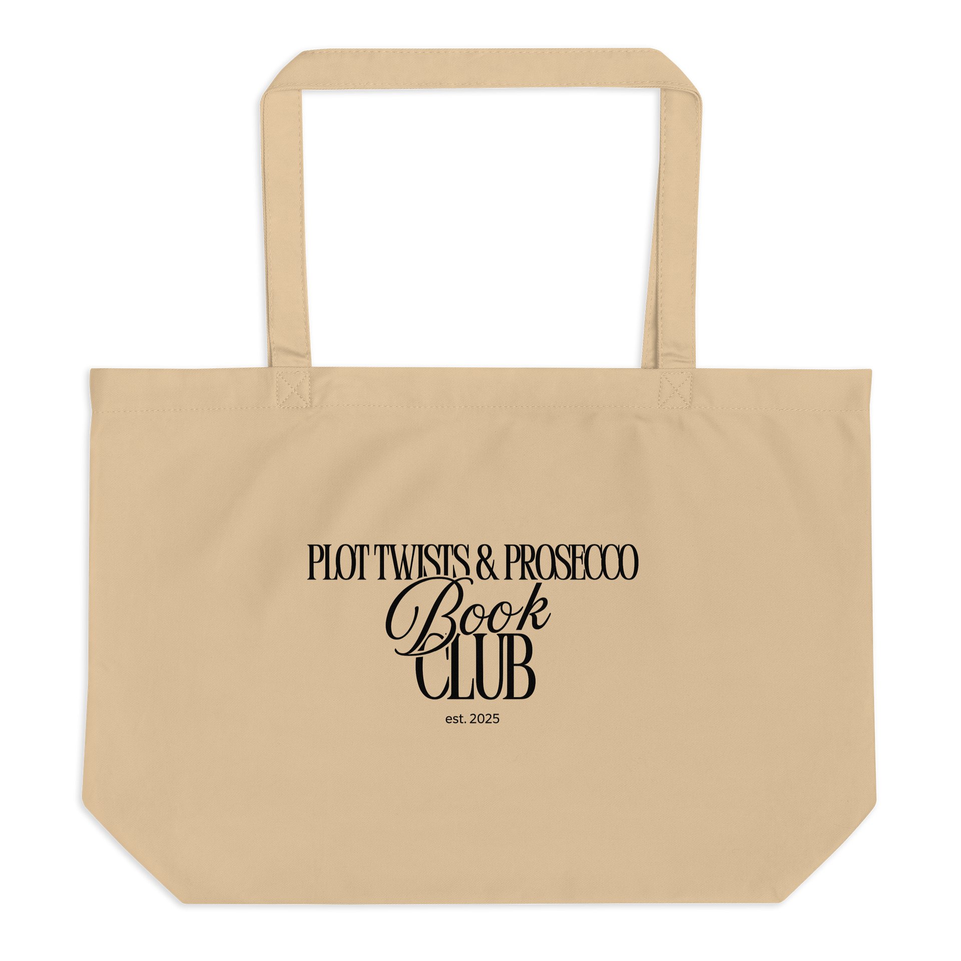 The "Plot Twists & Prosecco" Oversized Canvas Tote product image (1)