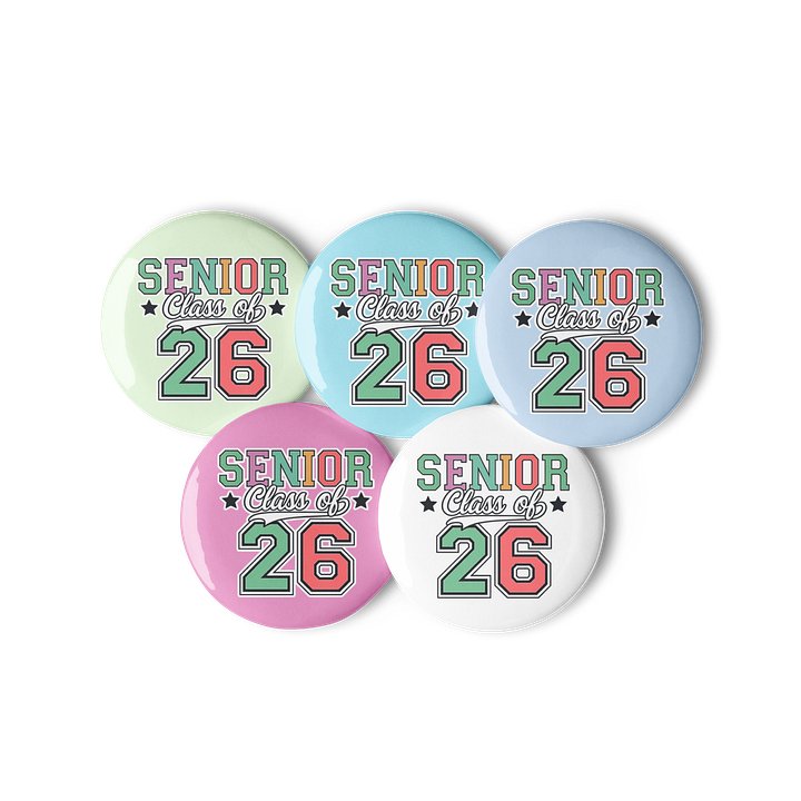 Senior Class of ‘26 Varsity Pastel Color Pins product image (1)