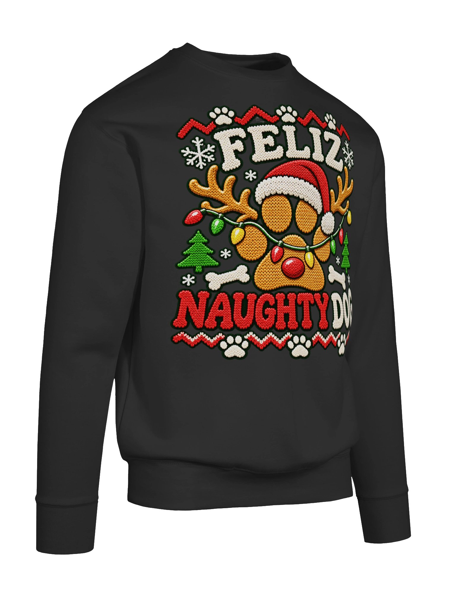 Feliz Navidad Nuggety Dog Christmas Sweatshirt product image (78)