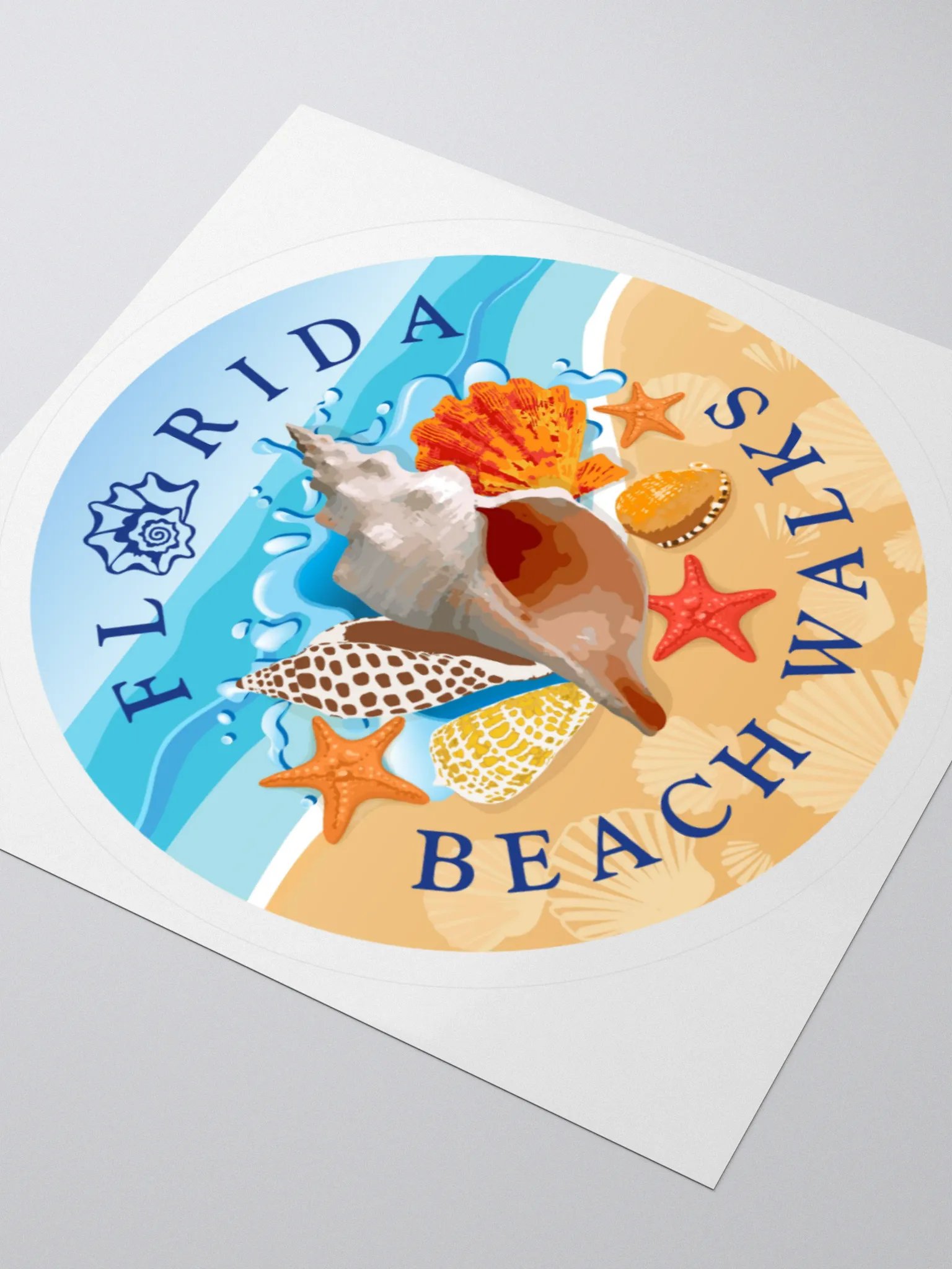 3" Sticker, Florida Beach Walks "Shells" product image (3)