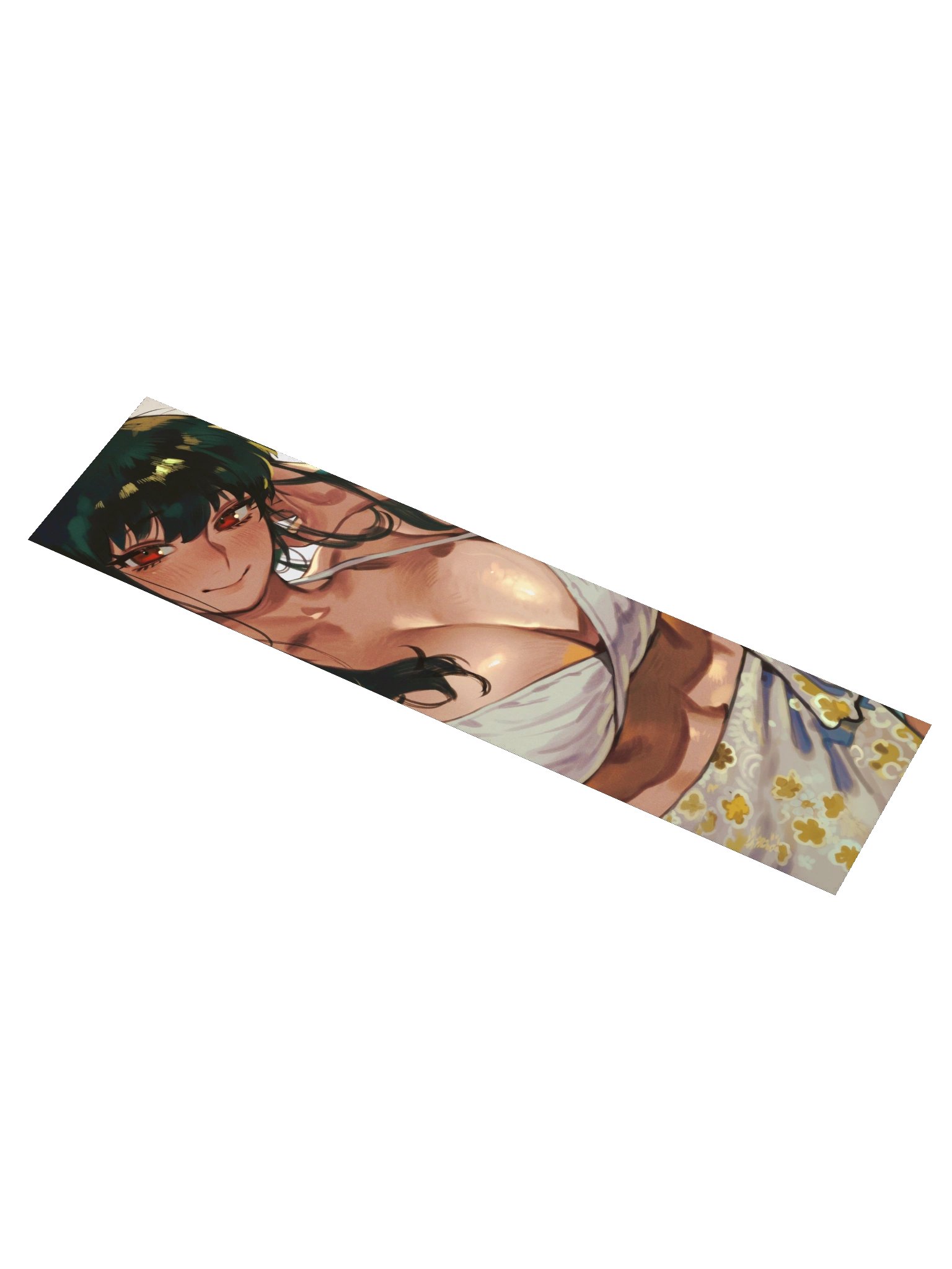 Black Haired Mother White Flower Bikini Long Sticker product image (1)