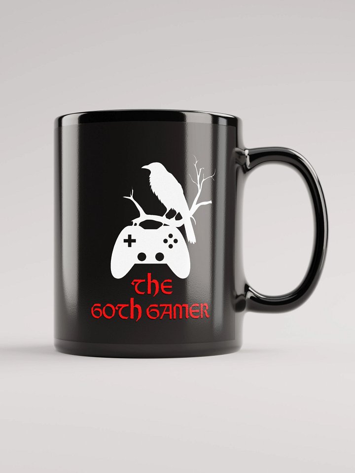 Goth Gamer Mug with Crow & Controller Design product image (2)