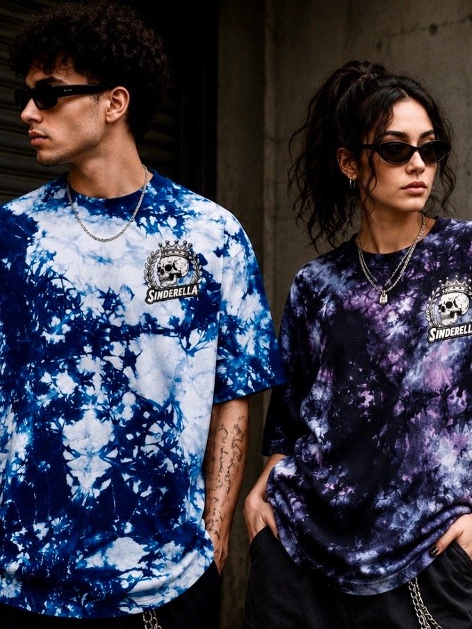 Crowned Skull Tie-Dye Streetwear Tee product image (7)