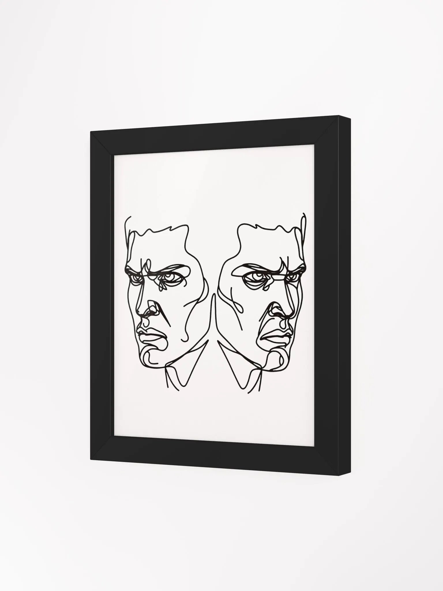 Angry Faces Line Art Framed Poster product image (83)