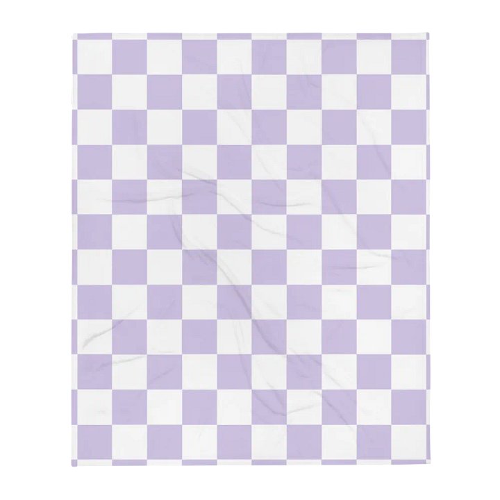 Squares White and Lilac/Throw Blanket by Allcolor product image (1)