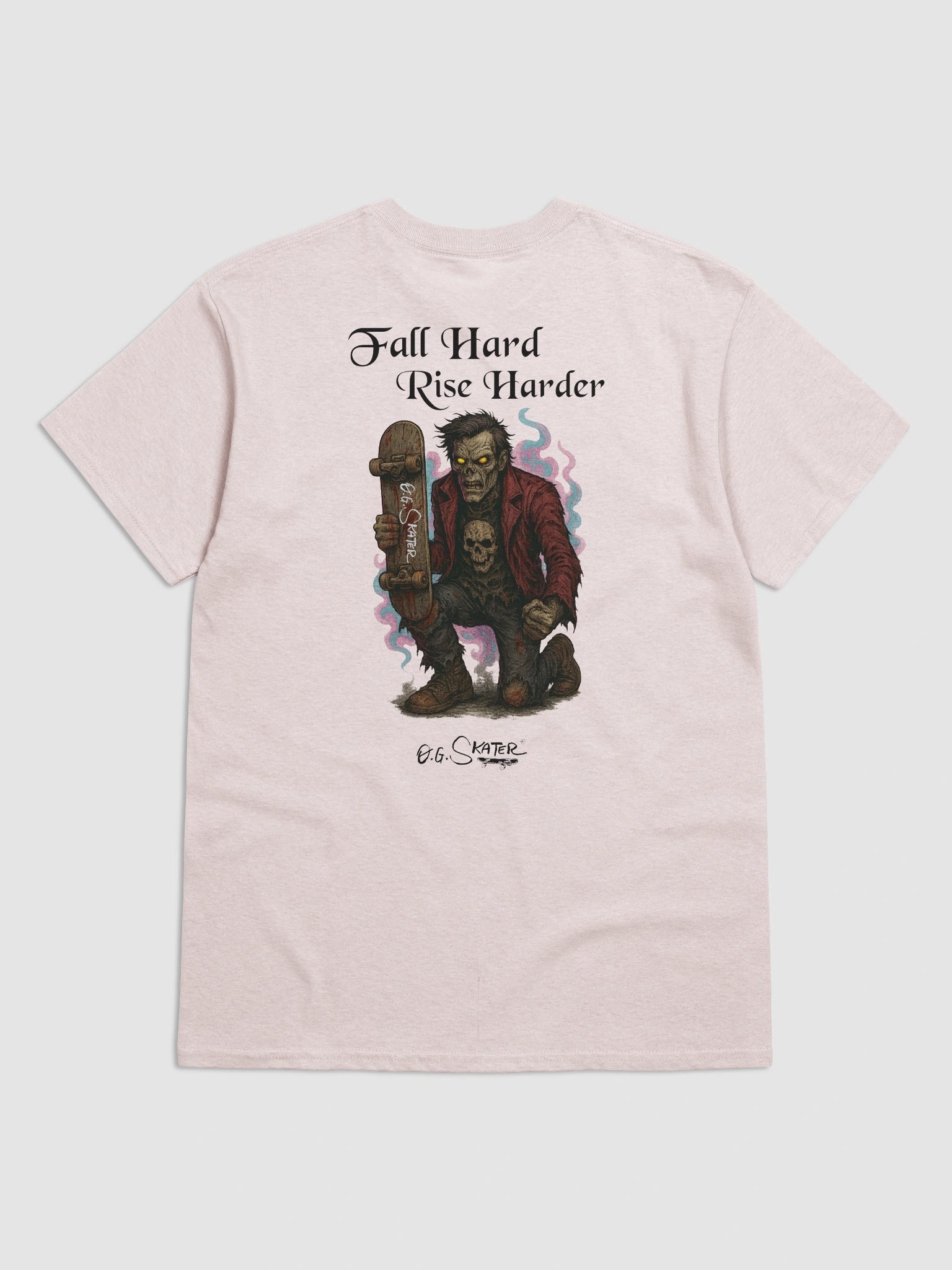 “Fall Hard. Rise Harder.” (white, grey) product image (1)