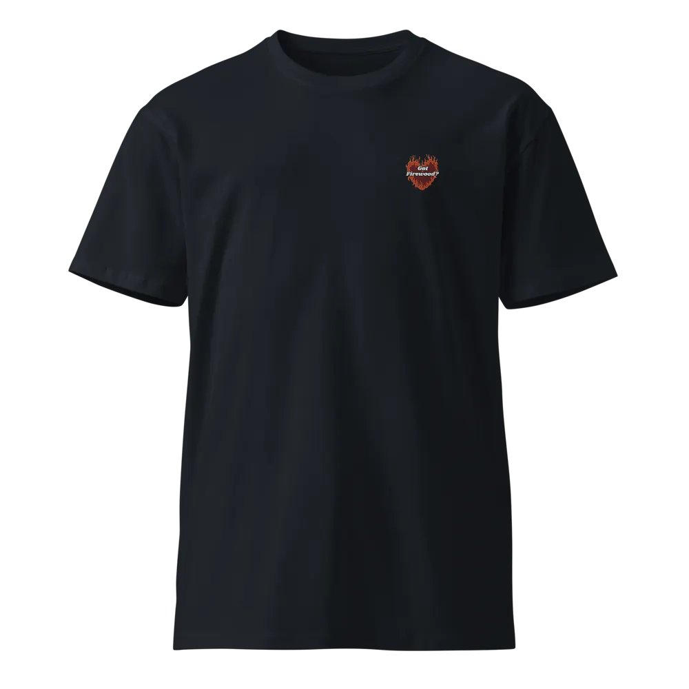 Flaming Heart - Got Firewood? | Embroidered Tee product image (9)