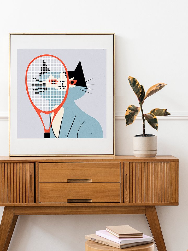 Tennis Racket Art Print product image (6)