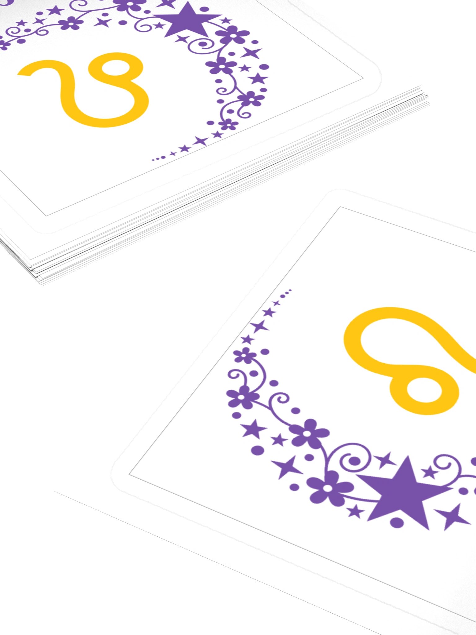 Leo Astrology Emblem Sticker — Purple Floral Cosmic Decal product image (4)