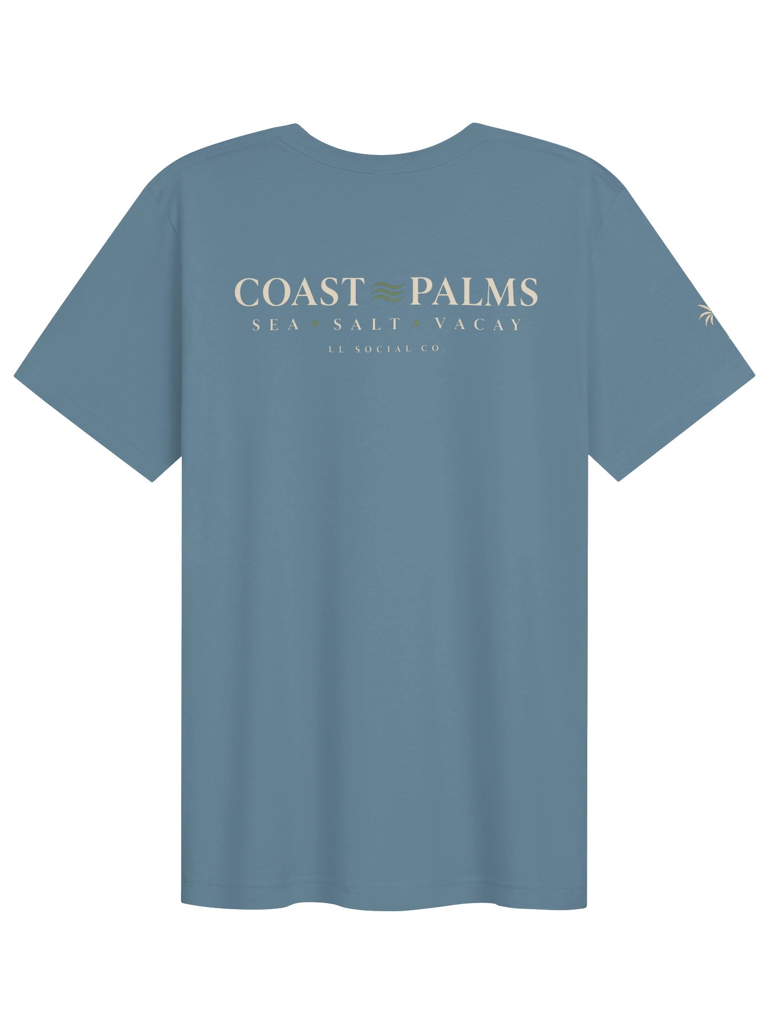 LL Social Co. Coast Palms Essential Tee — Palm | Ivory product image (18)