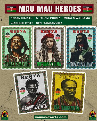 Won't allow our ancestors' names to be discredited! ✊🏾
A postage stamp tribute to the Mau Mau freedom fighters 🇰🇪

Dedan Kima...