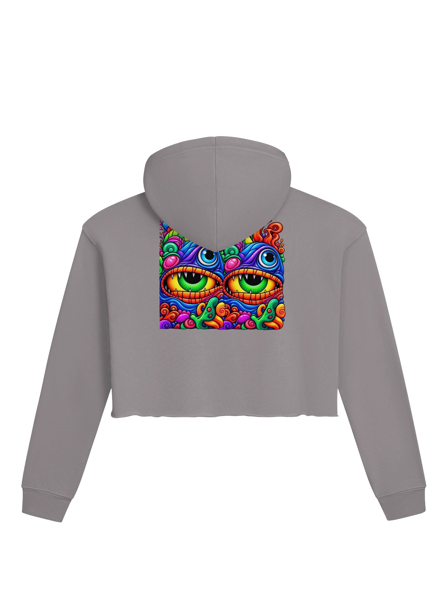 Psychedelic Eye Monster Crop Hoodie product image (2)