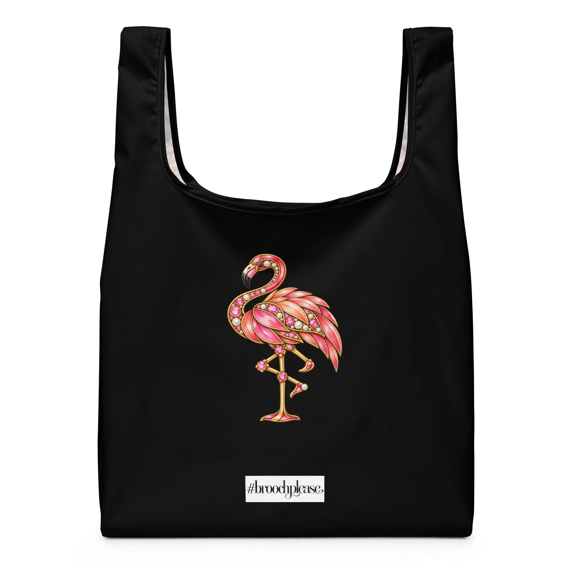 Flamingo Brooch Design Tote Bag product image (3)