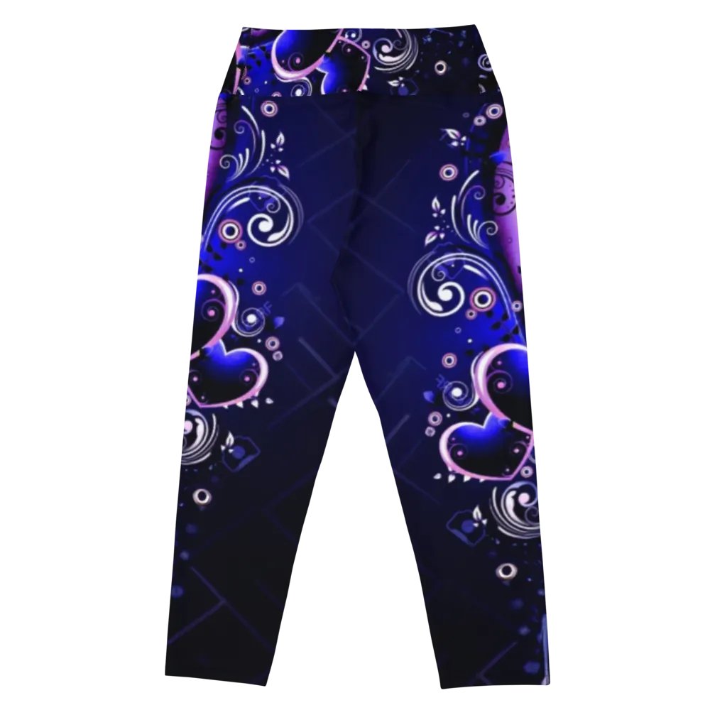 Mystic Hearts All-Over Yoga Capri Leggings product image (2)