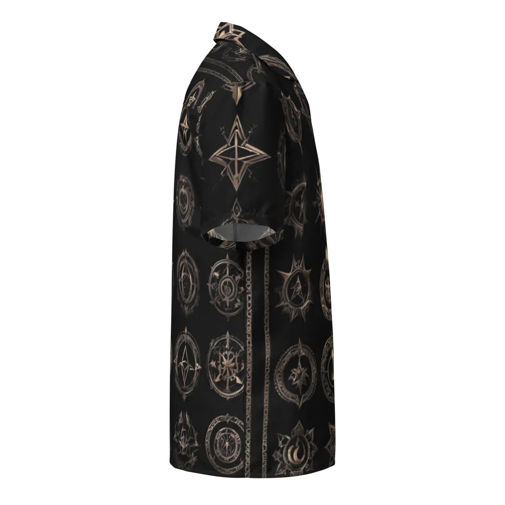 Black & Gold Symbology Hawaiian Shirt product image (5)