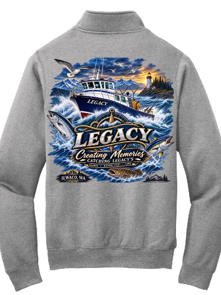 LEGACY CHARTER BOAT 1/4 ZIP SWEATSHIRT-MEDIUM product image (1)