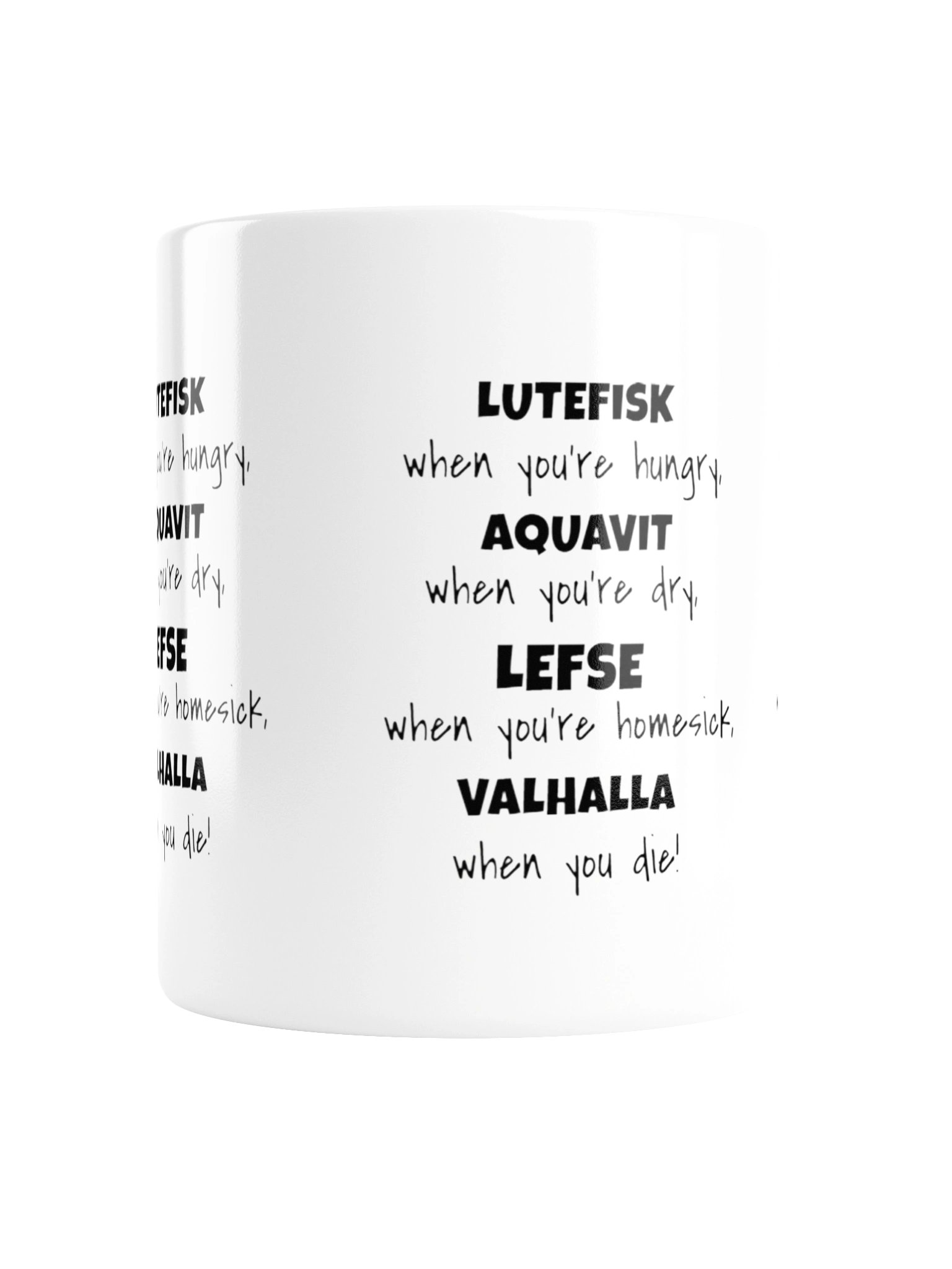 Norwegian Lutefisk Aquavit Lefse Glossy Mug product image (4)