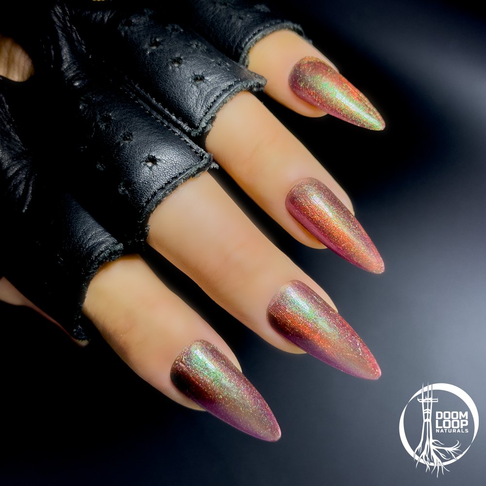 CINDERCLAWS - Green-Blue-Violet Multichrome Red Magnetic Nail Polish product image (3)