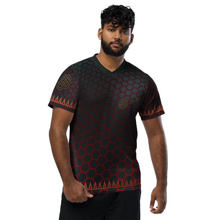 Tribal hex red and black jersey product image (1)