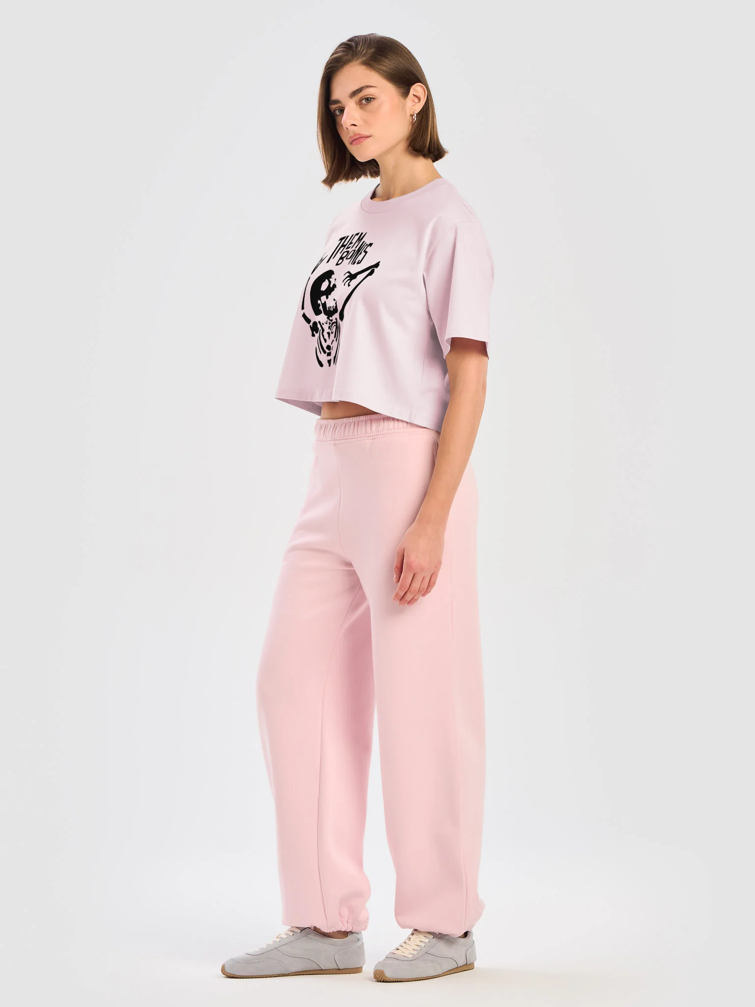 “Them Bones” Band Logo Crop Top, Light product image (7)
